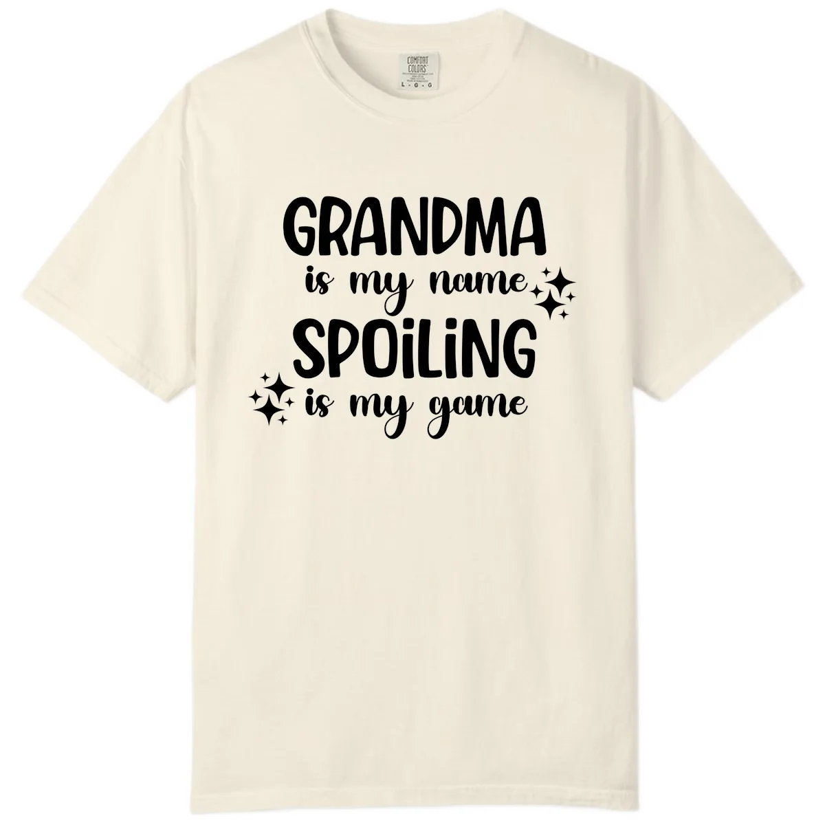 Grandma Is My Name Spoiling Is My Game Comfort Color in Ivory